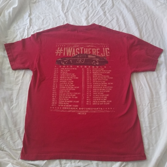 Men's Brick Red Hendrix Motorsports 24 Jeff Gordon Tee 2015, size Large - Picture 4 of 5